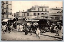 Cartão postal Argélia Place Randon Le Marche, usado comprar usado  Enviando para Brazil