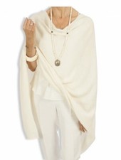 Cashmere poncho cream for sale  LONDON