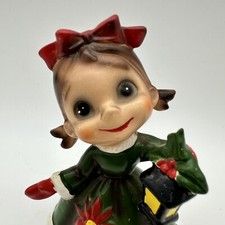 Estatueta de Natal vintage Josef menina segurando lanterna olhos grandes adorável original comprar usado  Enviando para Brazil