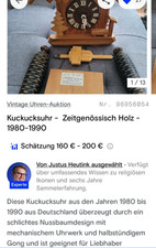 Zeitgenössische kuckucksuhr h gebraucht kaufen  Flensburg