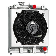 Radiador de 2 fileiras + cobertura + ventilador para 92 ~ 2000 HONDA CIVIC DEL SOL EK/ INTEGRA DB DC EUA comprar usado  Enviando para Brazil