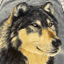 Cobertor The Northwest Co Wolf Cold Stare Soft Throw assinado A Smith 60x49" 2017 comprar usado  Enviando para Brazil