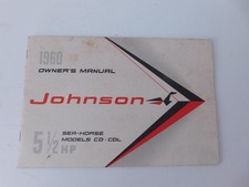 Original 1960 Johnson Sea Horse 5 1/2HP motor de popa barco manual do proprietário comprar usado  Enviando para Brazil