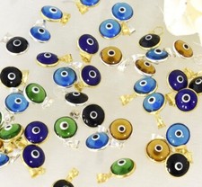 Usado, Pingente amuleto berloque de vidro azul grego turco prata esterlina 925 ouro olho mau comprar usado  Enviando para Brazil