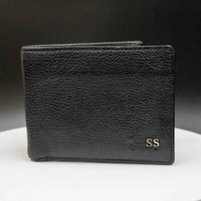 Carteira Hugo Boss masculina couro dobrável carteira cartão preta comprar usado  Enviando para Brazil