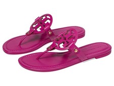 Sandálias TORY BURCH MILLER COURO DE CABRA ROSA FÚCSIA TAMANHO 10.5 comprar usado  Enviando para Brazil