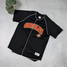 Camiseta de beisebol vintage Baltimore Orioles listra de giz MLB tamanho G preta , usado comprar usado  Enviando para Brazil