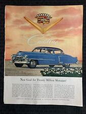 1952 Cadillac Motor Car 10.5x13.5" anúncio impresso muito bom estado+ 4.5 novo objetivo para motoristas comprar usado  Enviando para Brazil