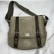Bolsa carteiro Kenneth Cole lona bronzeada laptop cor oliva comprar usado  Enviando para Brazil