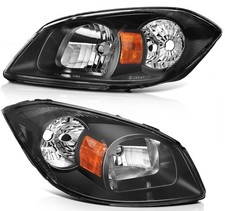 Par de conjunto de faróis Pontiac G5 preto compatível com 05-10 CHEVY COBALT 07-09, usado comprar usado  Enviando para Brazil