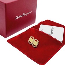 Usado, Brincos Ferragamo Vara ouro bronze strass joias femininas excelente autêntico comprar usado  Enviando para Brazil