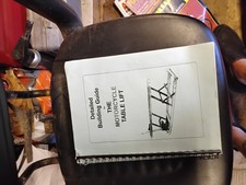 Plans motorcycle lift for sale  WESTON-SUPER-MARE