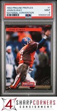1992 PRO LINE PROFILES CONVENÇÃO NACIONAL #1 JOHN ELWAY HOF POP 1 PSA 9 comprar usado  Enviando para Brazil
