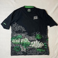 Camiseta masculina Ecko Unltd grande preta grafite streetwear hip hop marca rinoceronte, usado comprar usado  Enviando para Brazil