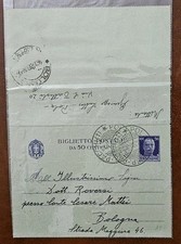 Storia postale biglietto usato  Italia