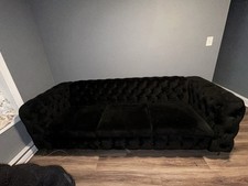 Black velvet couch for sale  Lowell