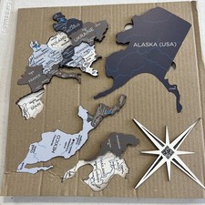 Mapa do Mundo 3D, Mapa 3D do Mundo, Mapa de Madeira 3D, Mapa do Mundo de Madeira, Decoração de Parede comprar usado  Enviando para Brazil