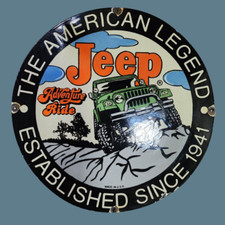 Usado, Placa de esmalte PORCELIAN JEEP ADVENTURE RIDE TAMANHO 30X30 POLEGADAS comprar usado  Enviando para Brazil