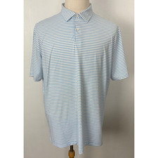 Camisa polo masculina de golfe Peter Millar Crown artesanal listra milhas desempenho GG comprar usado  Enviando para Brazil