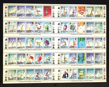 Folha de vela American Cup 1987 Ilhas Salomão 1986 MNH Sc#570-574 Yt#554-603 comprar usado  Enviando para Brazil