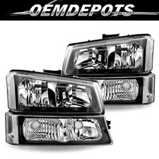 Faróis pretos lâmpadas de para-choque 03-06 Chevy Silverado Avalanche 2003-2006 comprar usado  Enviando para Brazil