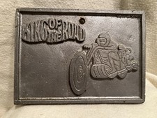 Placa de alumínio vintage "KING of the ROAD" clube de motocicleta comprar usado  Enviando para Brazil