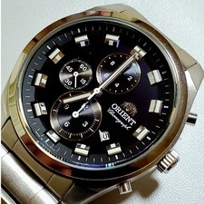 Usado, Excelente Estado ORIENT Orient Azul Marinho Cronógrafo Data Quartzo comprar usado  Enviando para Brazil