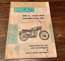 Ducati 250cc Diana Monza manual de instruções e uso + manual de peças *original* comprar usado  Enviando para Brazil