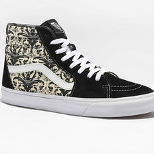 Usado, Sapatos de Skate Vans Sk8-Hi Tapeçaria Preto e Osso | Tamanho 6.5M / 8W comprar usado  Enviando para Brazil