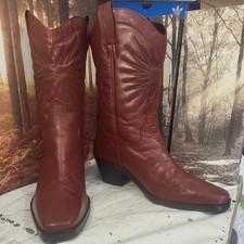 Womens burgundy leather for sale  LEAMINGTON SPA