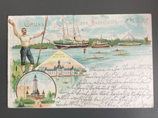 AK Pozdrowienie z Hasselwerder Berliner Jachtclub Litho z 1898 roku Berlin rzadki na sprzedaż  Wysyłka do Poland