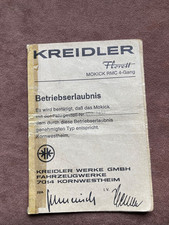 Betriebserlaubnis kreidler flo gebraucht kaufen  Kulmbach