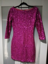 Hot pink sequin for sale  LEEDS
