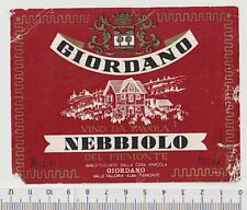 Giordano nebbiolo vino usato  Genova