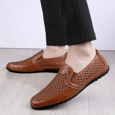 Sapatos casuais masculinos de verão novos respiráveis mocassins de malha calçados rasos comprar usado  Enviando para Brazil