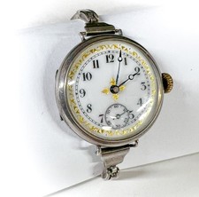 Relógio de pulso de prata esterlina Stockwell & Co importado com caixa pulseira elástica 1917 comprar usado  Enviando para Brazil