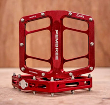Pedais planos Pembree D2A MTB vermelhos fabricados no Reino Unido comprar usado  Enviando para Brazil