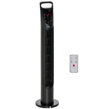 Ventilador de torre de oscilação preto HOMCOM com controle remoto, recondicionado comprar usado  Enviando para Brazil