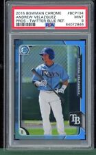 2015 Bowman Chrome Prospect Andrew Velazquez /10 Twitter azul PSA 9 comprar usado  Enviando para Brazil