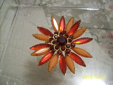 Broche antigo flor de laranja marquesa e chaton strass acrílico rebite traseiro comprar usado  Enviando para Brazil