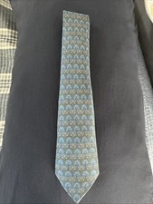 Gravata masculina Hermes flores florais cetim azul seda 7719 OA 3,5" (W) x 57" (L) excelente estado usado, usado comprar usado  Enviando para Brazil