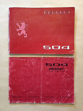 2 notices manuels d’utilisation Peugeot 504 et 504 diesel comprar usado  Enviando para Brazil