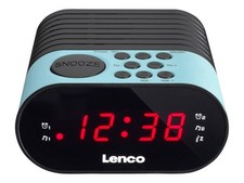 Budzik radiowy Lenco CR-07 z wyświetlaczem LED w kolorze niebieskim - FM, 10 nadajników, LCD na sprzedaż  PL