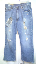 Jeans jeans Abercrombie & Fitch original 5 bolsos muito desgastado 33x32 azul B*O comprar usado  Enviando para Brazil