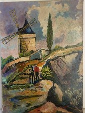 Tableau ancien huile d'occasion  Chameyrat