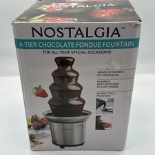 Máquina de fonte elétrica de fondue de chocolate 4 camadas para festas nostalgia 32 oz comprar usado  Enviando para Brazil