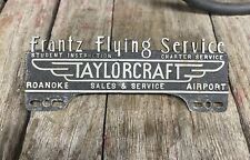 Placa de serviço de vendas vintage Frantz Flying Taylorcraft charter topper avião, usado comprar usado  Enviando para Brazil