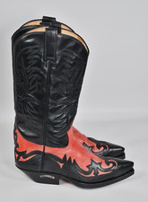SENDRA 3241 Cuervo Czarno-czerwone Damskie kowbojskie skórzane kozaki rozm. US 8 EU 39 na sprzedaż  PL