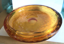 Amber glass bowl for sale  BEXHILL-ON-SEA