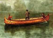 Pintura a óleo pintada à mão pesca de uma canoa na paisagem do lago sem moldura comprar usado  Enviando para Brazil